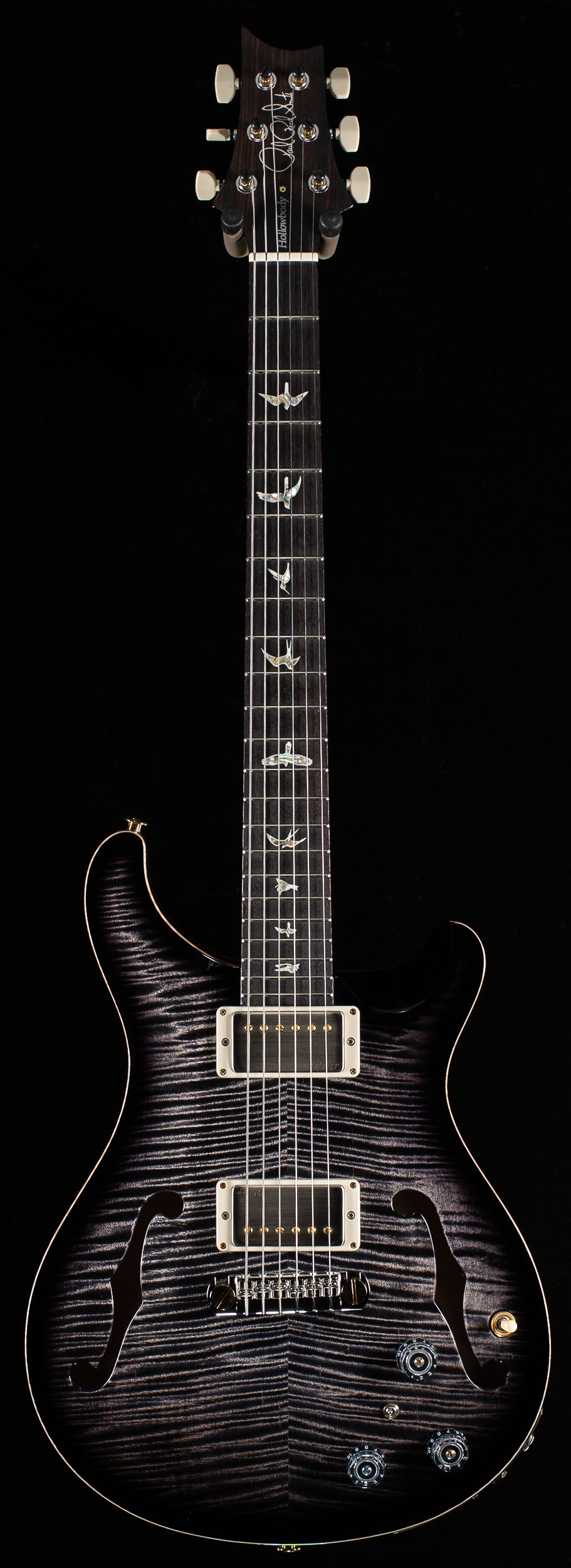 PRS Hollowbody II Piezo Charcoal Burst 10 Top (424)