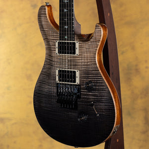 DEMO PRS Wood Library Custom 24 Floyd Grey Black Fade 10 Top Torrefied Maple Neck (526)