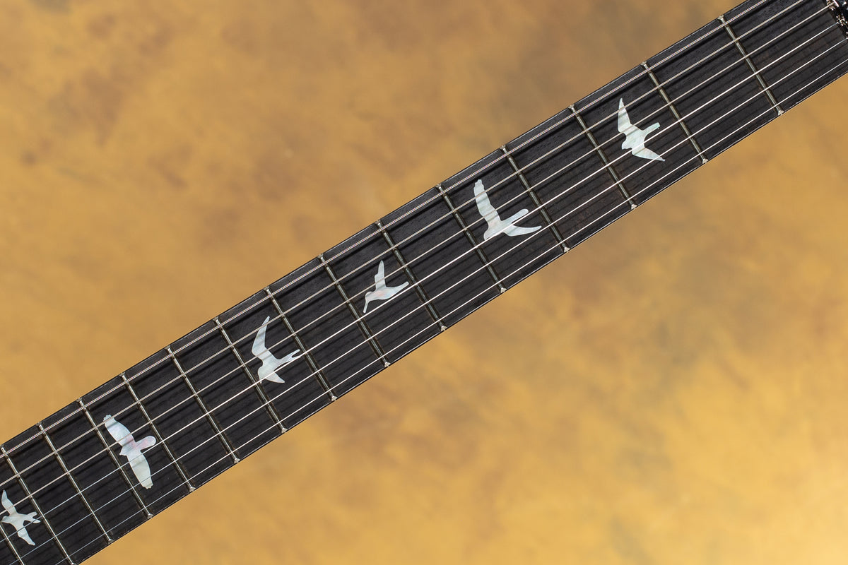 DEMO PRS Wood Library Custom 24 Floyd Grey Black Fade 10 Top Torrefied Maple Neck (526)