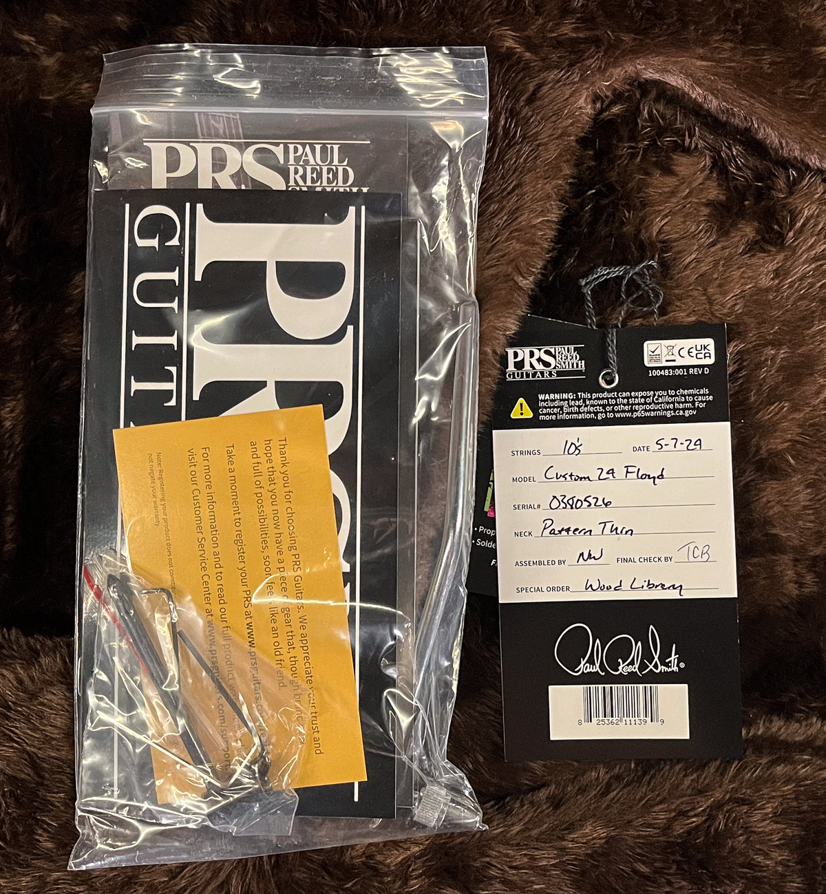 PRS Wood Library Custom 24 Floyd Grey Black Fade 10 Top Torrefied Maple Neck (526)