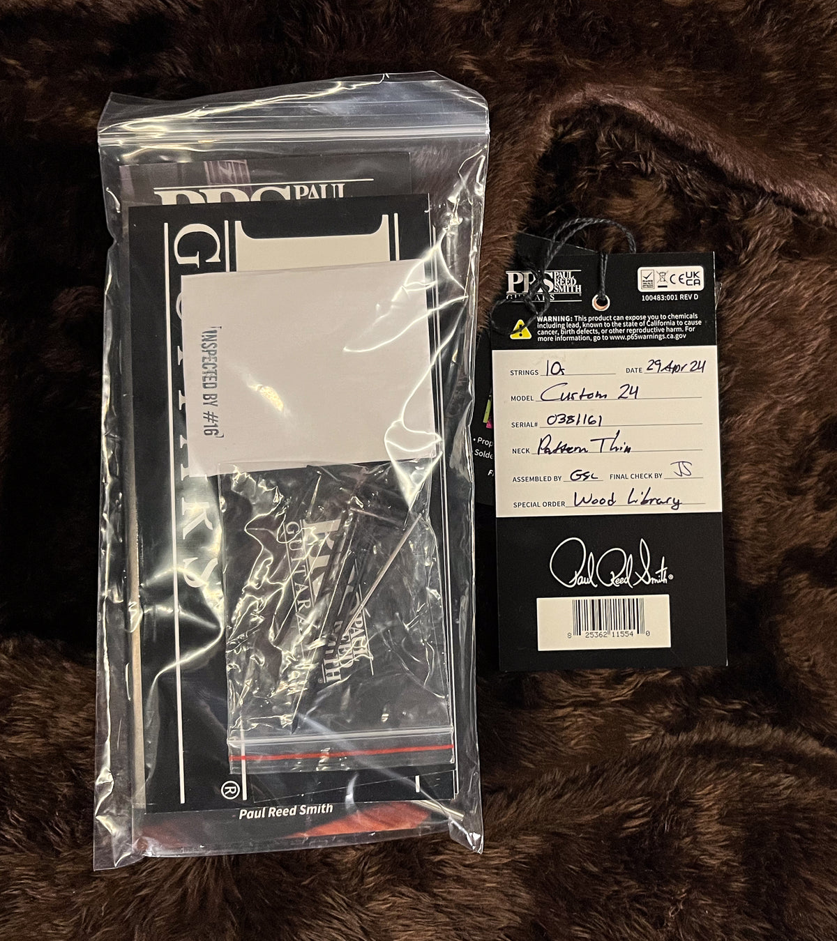 PRS Wood Library Custom 24 River Blue 10 Top Torrefied Maple Neck (161)