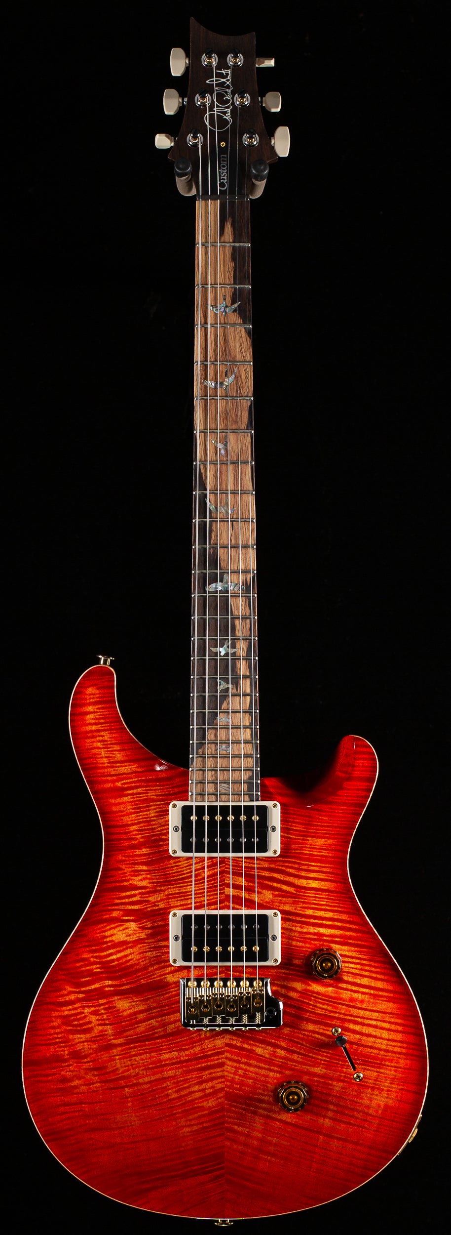 PRS Wood Library Custom 24 Blood Orange 10 Top Torrefied Maple 