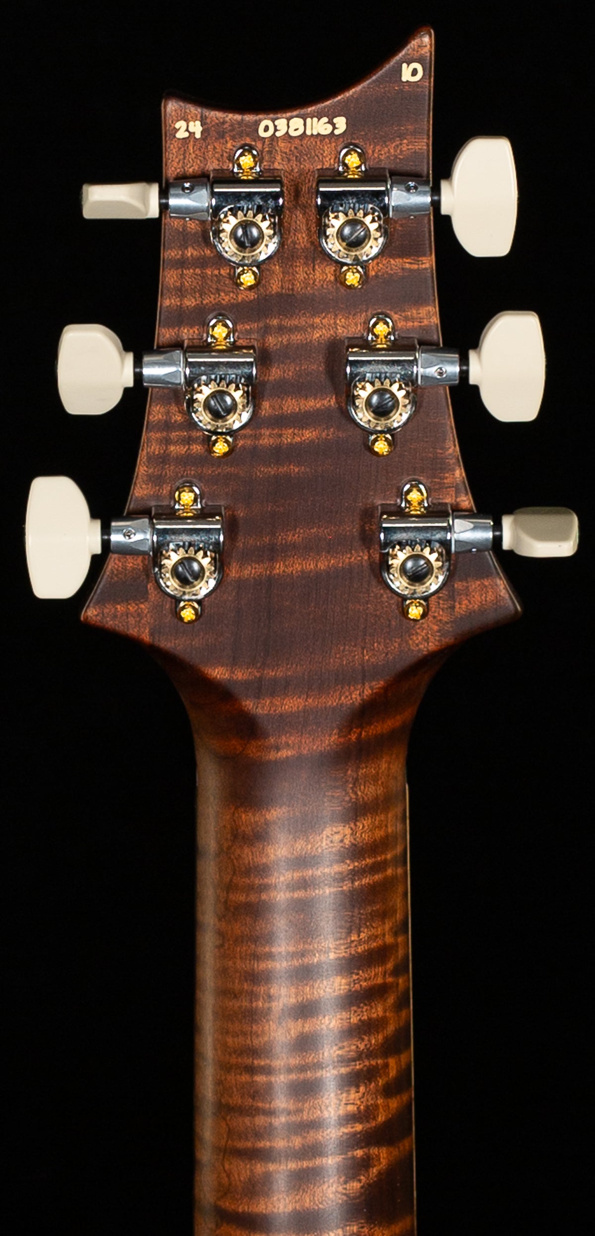 PRS Wood Library Custom 24 Blood Orange 10 Top Torrefied Maple Neck (163)