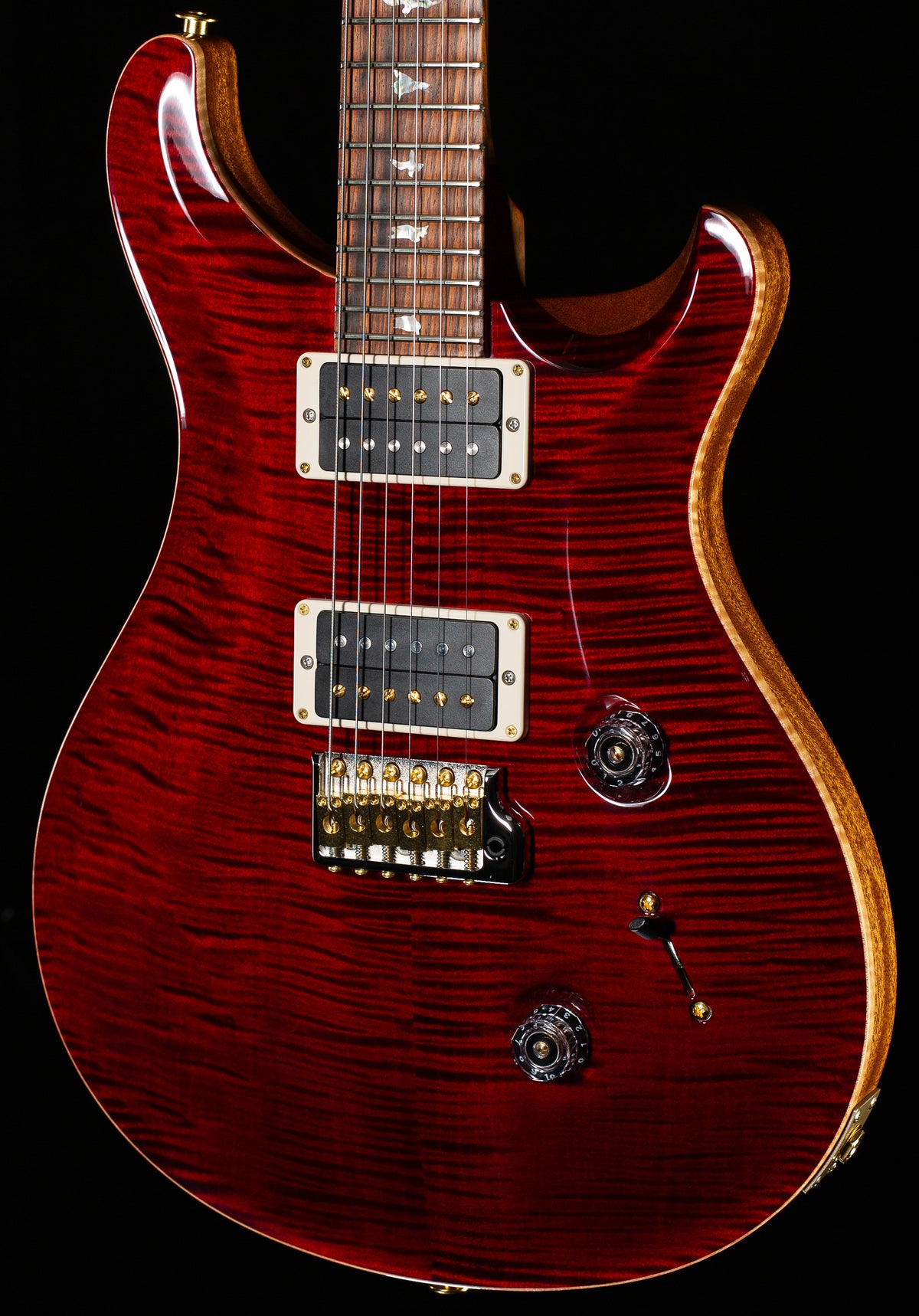 PRS Wood Library Custom 24 Red Tiger 10 Top Torrefied Maple Neck (165)