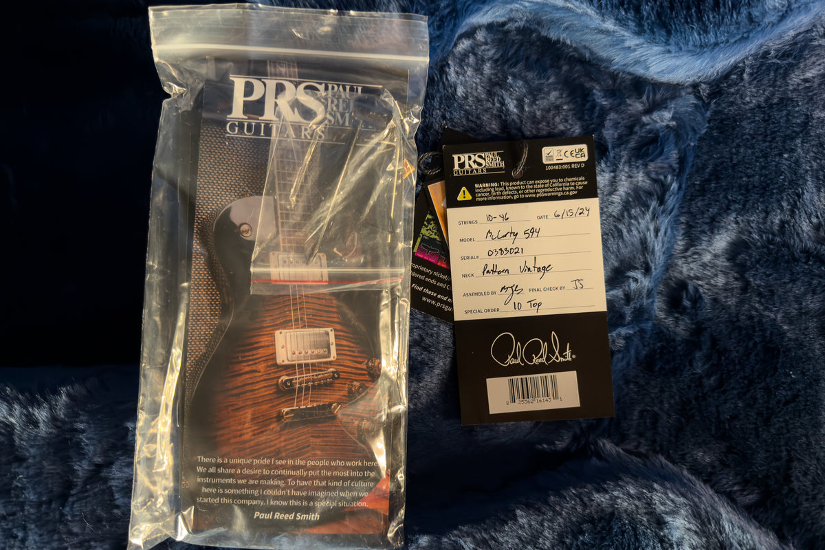 2024 PRS Wood Library McCarty 594 Faded Blue Jean Smokeburst 10 Top