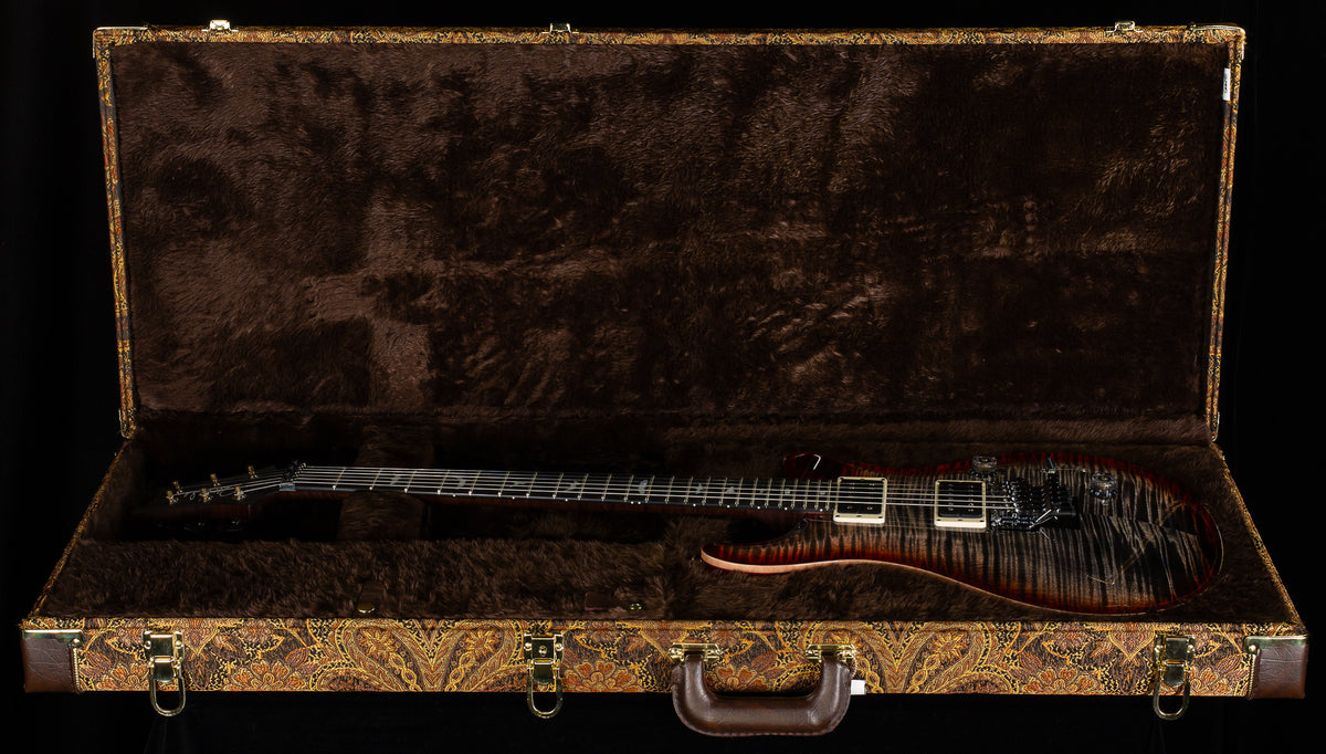 PRS Wood Library Custom 24 Floyd Charcoal Cherry Burst 10 Top (675)