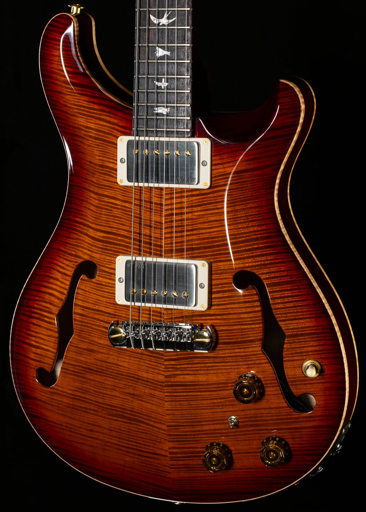 PRS Hollowbody II Piezo Dark Cherry Sunburst 10 Top (250)