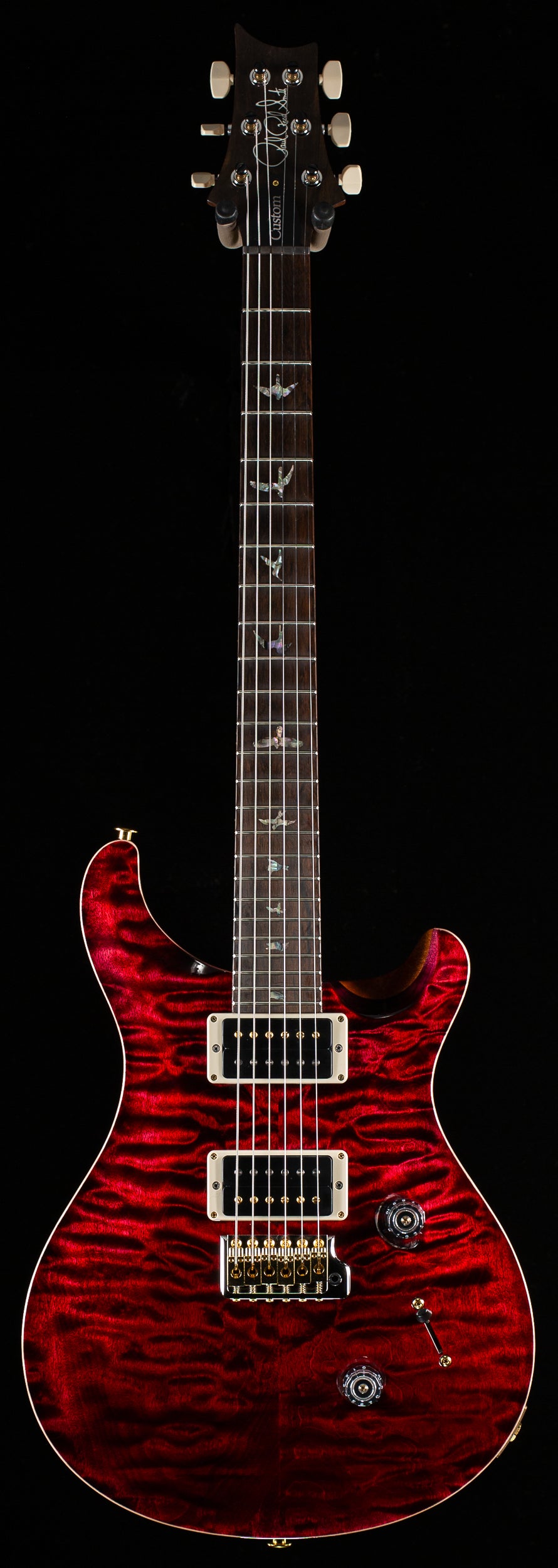 PRS Wood Library Custom 24 Tiger Red Quilt 10 Top Torrefied Maple 