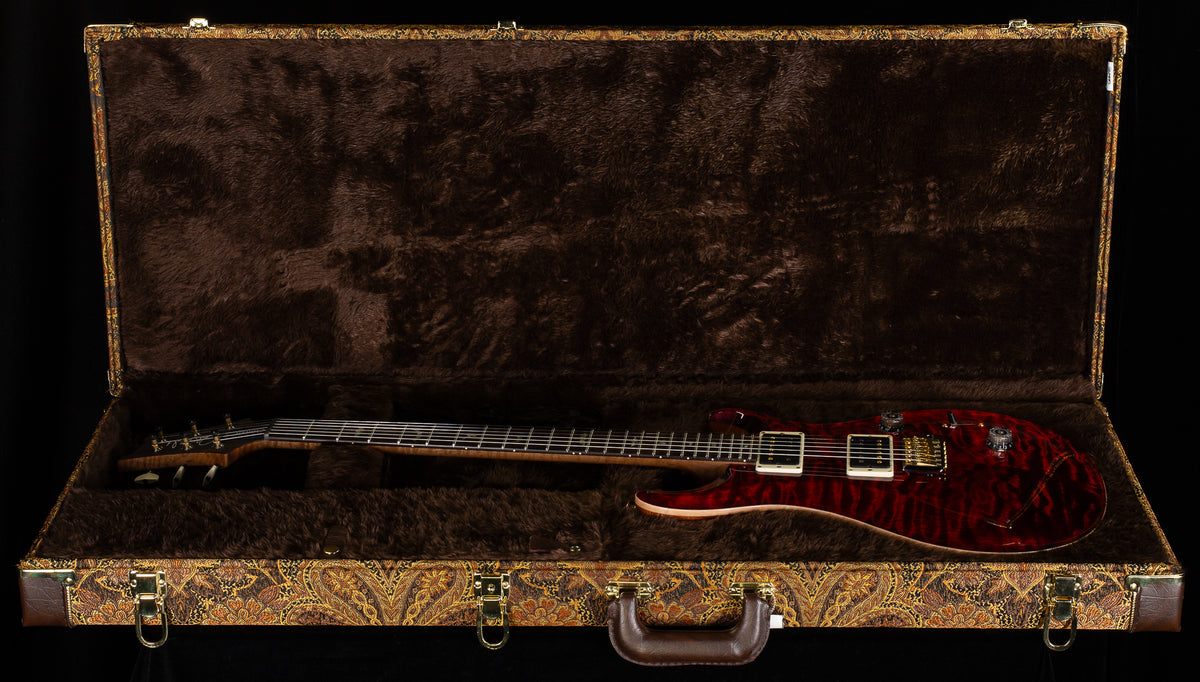 PRS Wood Library Custom 24 Tiger Red Quilt 10 Top Torrefied Maple Neck (612)