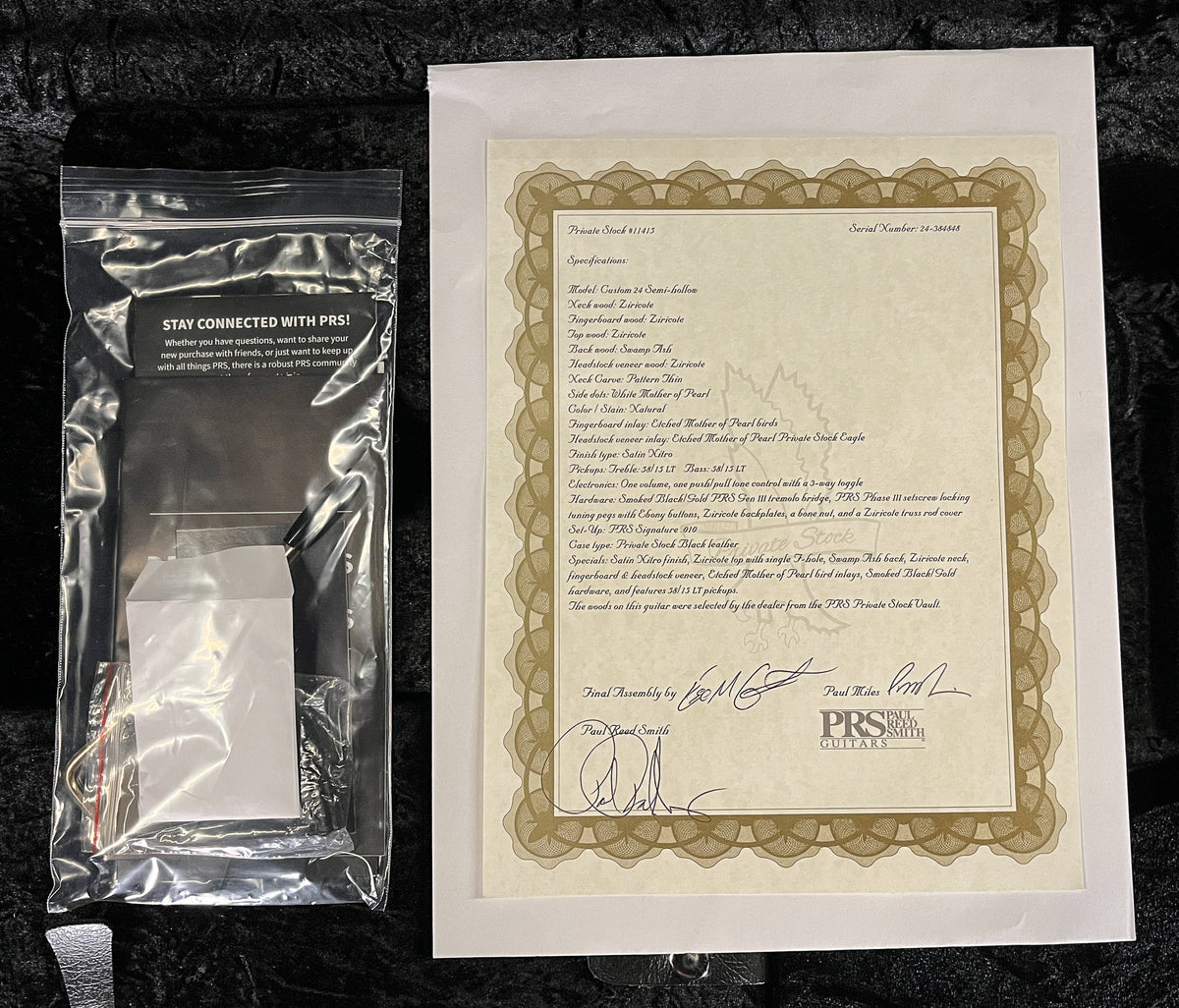 PRS Private Stock 11415 Custom 24 Semi-Hollow Zircote (848)