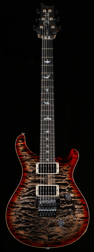 PRS Wood Library Custom 24 Floyd Charcoal Cherry Burst Quilt 10 Top Torrefied Maple Neck (298)