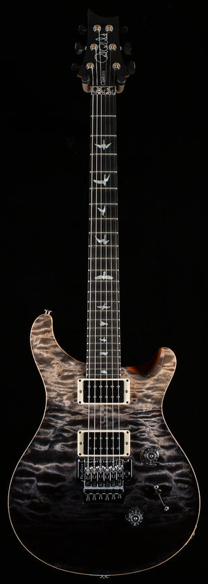 PRS Wood Library Custom 24 Floyd Grey Black Fade Quilt 10 Top (300)