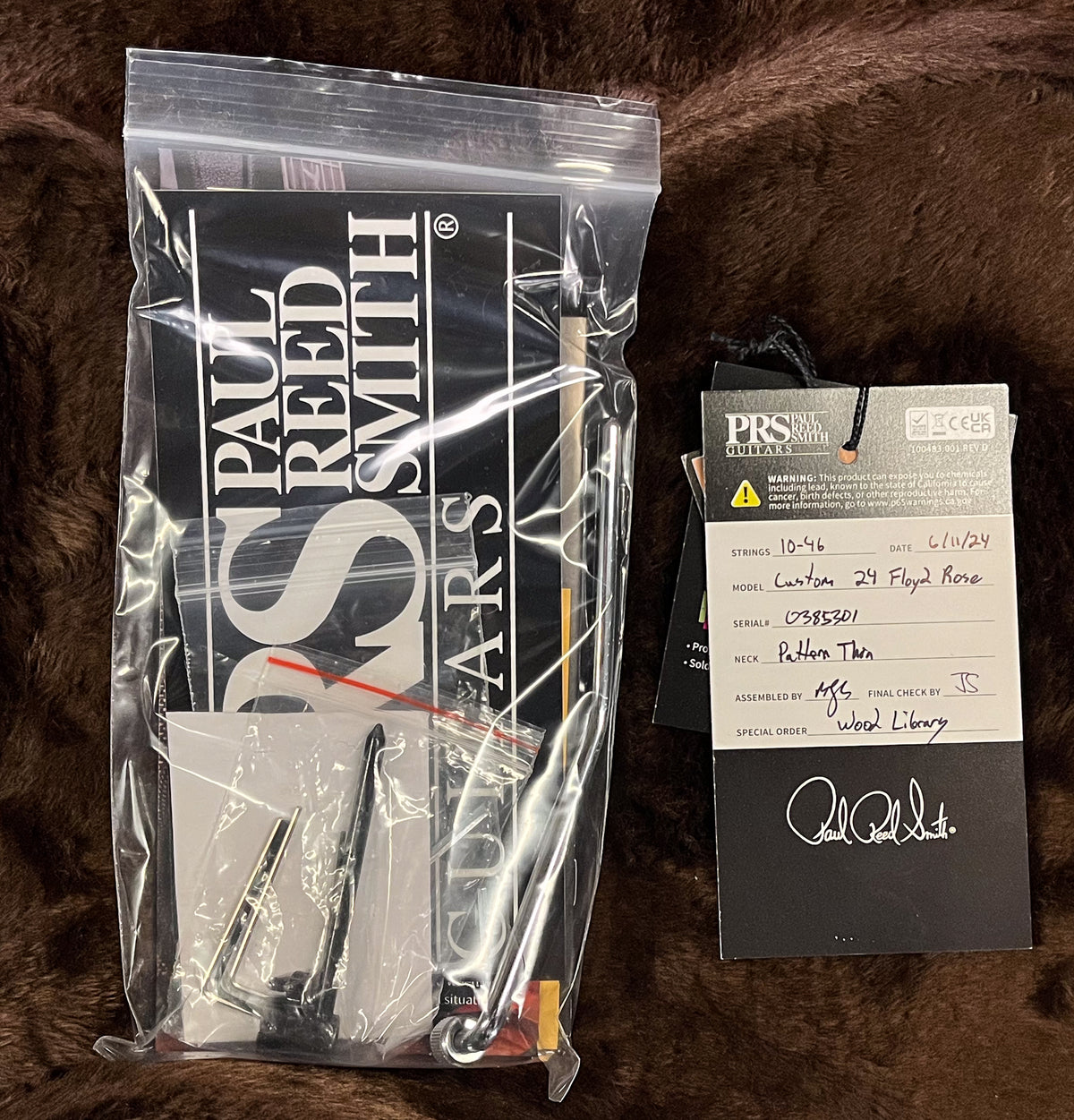 PRS Wood Library Custom 24 Floyd River Blue Quilt 10 Top Torrefied Maple Neck (301)