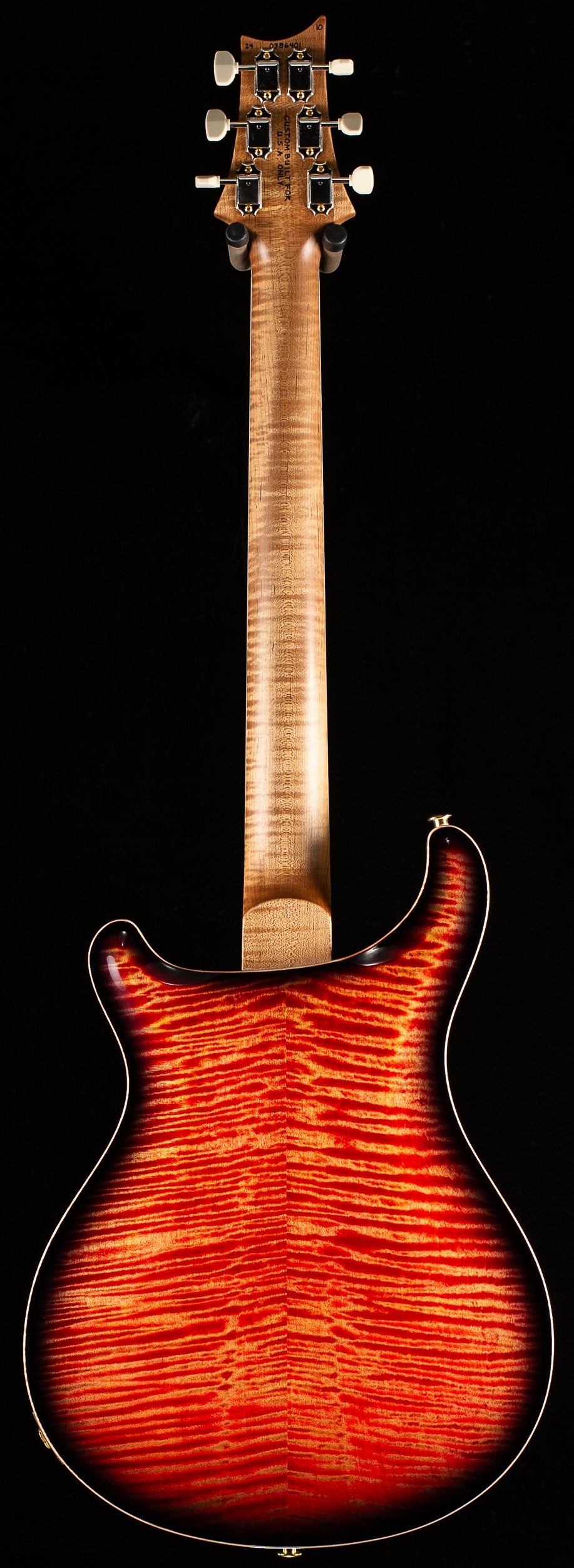 PRS Wood Library McCarty 594 Hollowbody II Torrefied Maple Neck Brazilian Rosewood Blood Orange Smokeburst 10 Top (401)