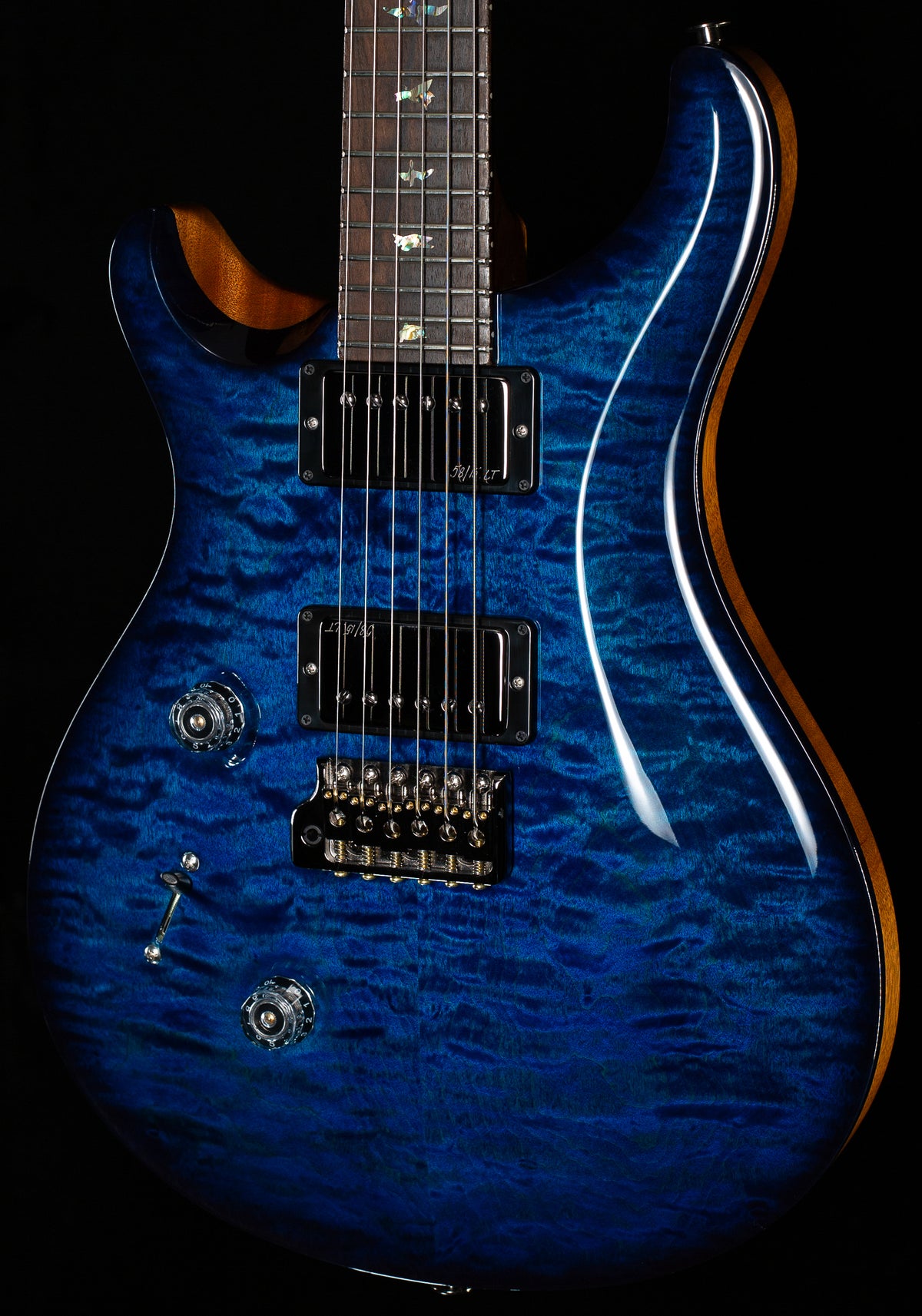 PRS Custom 24 Aquamarine Quilted Maple 10 Top Lefty (594)