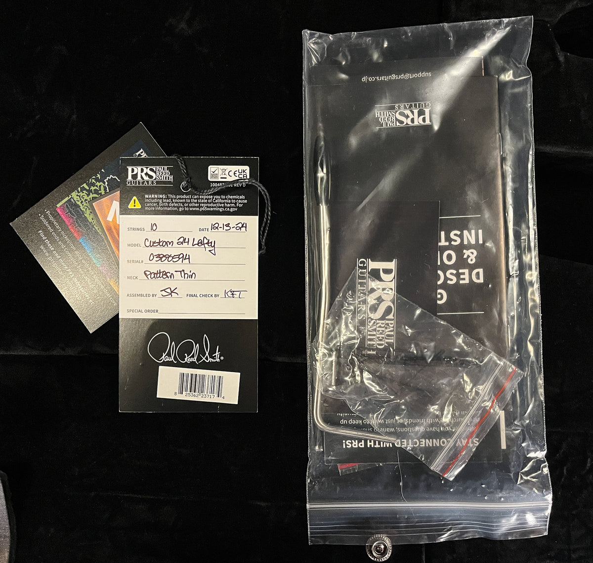 PRS Custom 24 Aquamarine Quilted Maple 10 Top Lefty (594)