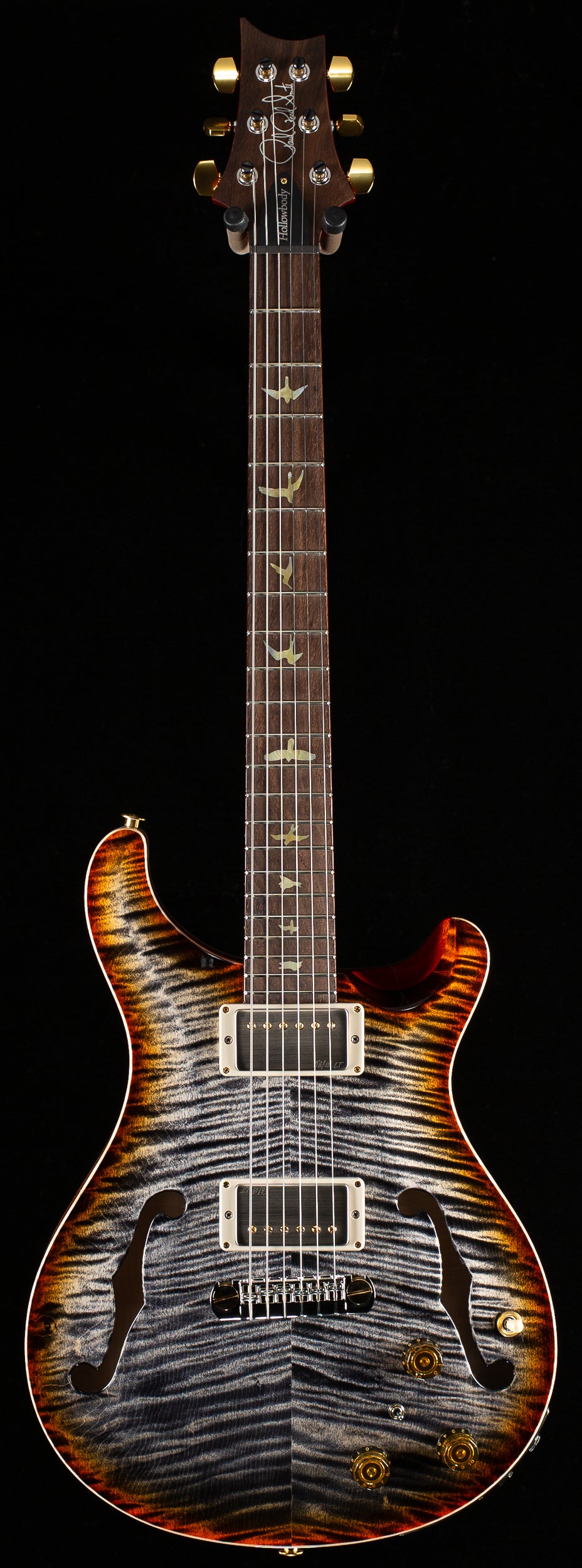 PRS Wood Library Hollowbody II Piezo Burnt Maple Leaf 10 Top (609)