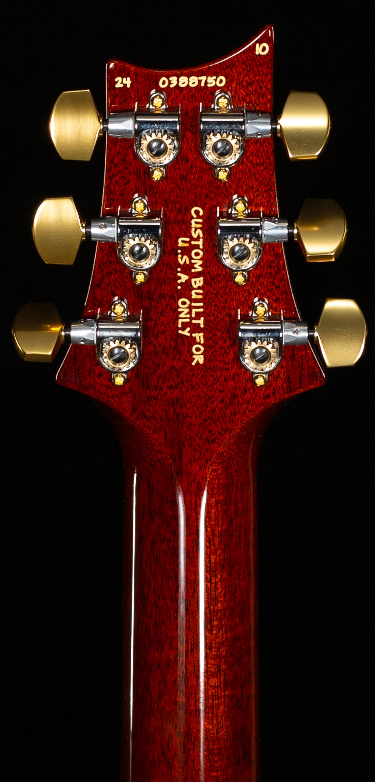 PRS Wood Library Hollowbody II Piezo Orange Tiger 10 Brazilian Rosewood (750)