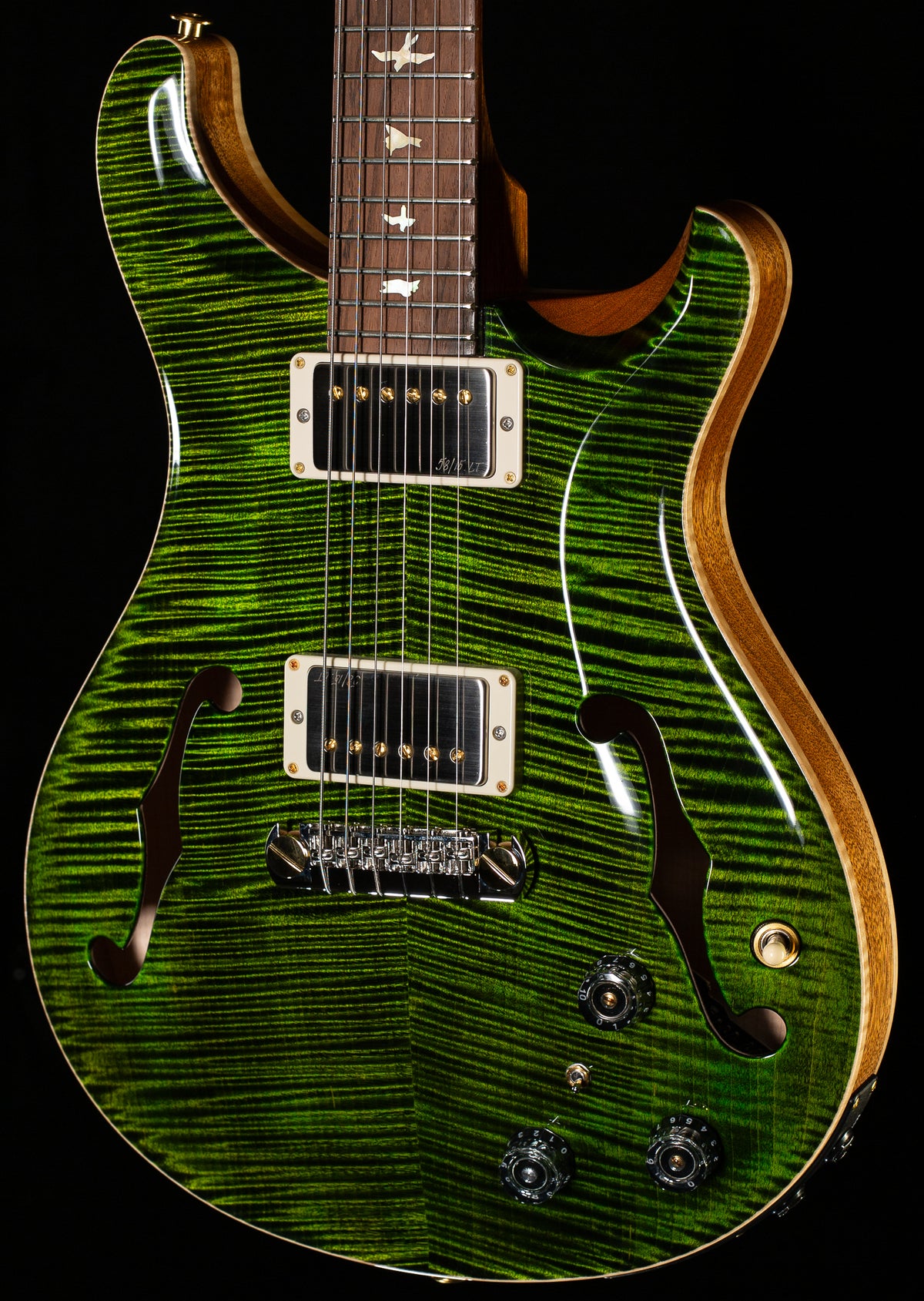 PRS Wood Library Hollowbody II Piezo Jade 10 Top Brazilian Rosewood (755)