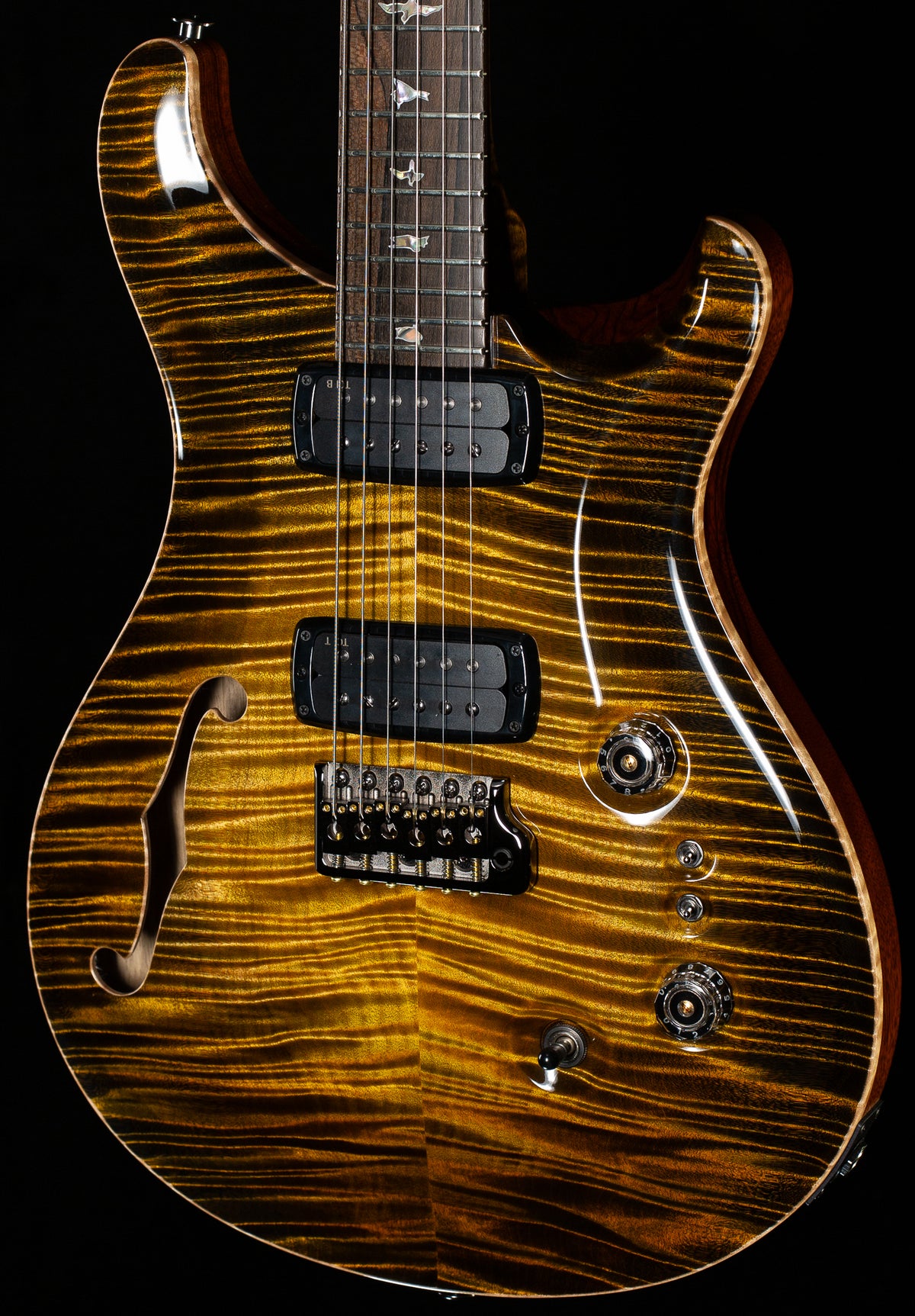 PRS Private Stock 11604 Custom 24-08 Semi-Hollow Tiger Eye Glow (354)