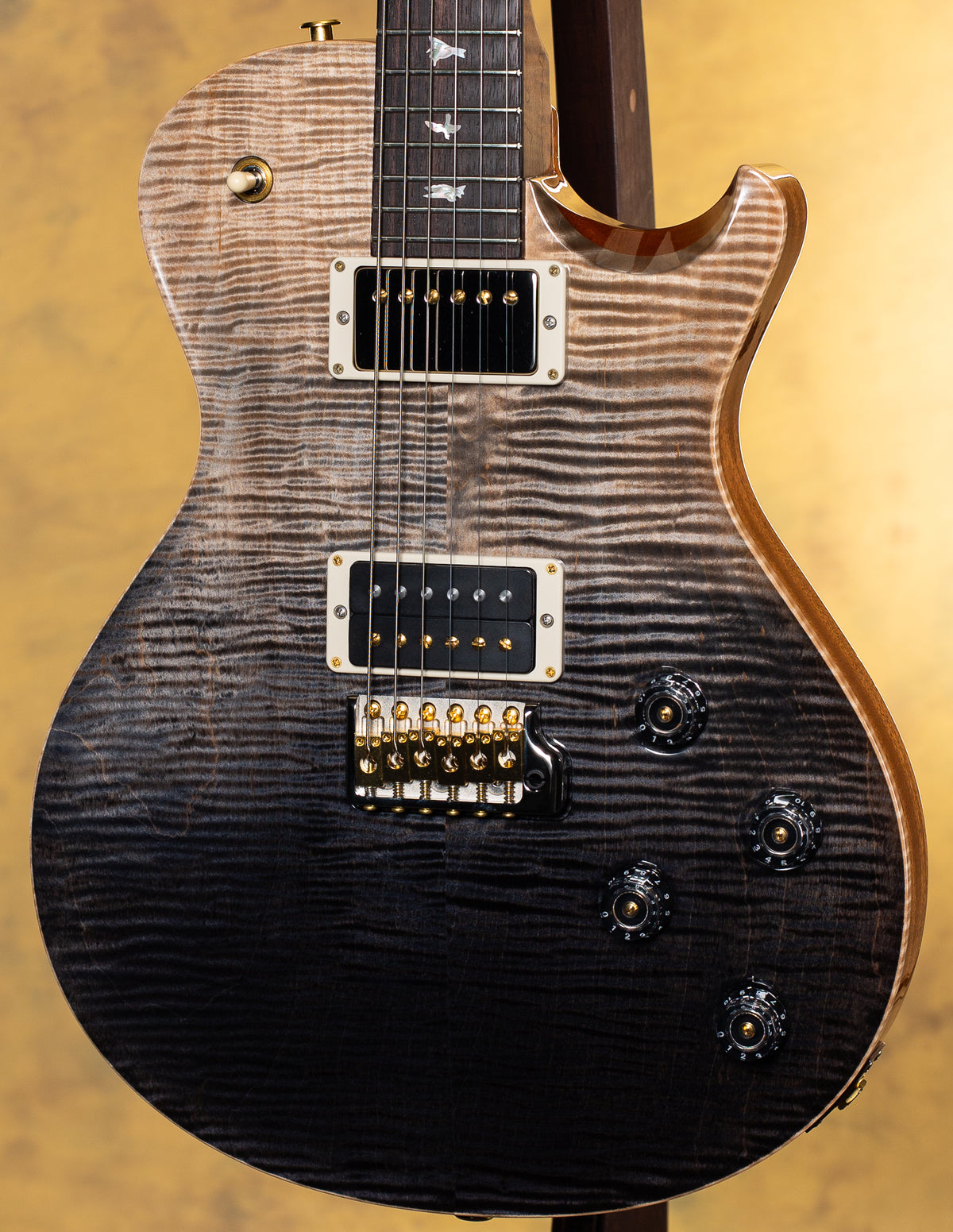 2024 PRS Wood Library Tremonti Grey Black Fade 10 Top Torrefied Flamed Maple Neck