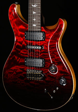 PRS Willcutt Exclusive Wood Library Modern Eagle V Fire Red/Gray Black Fade Quilted Maple 10 Top (210)