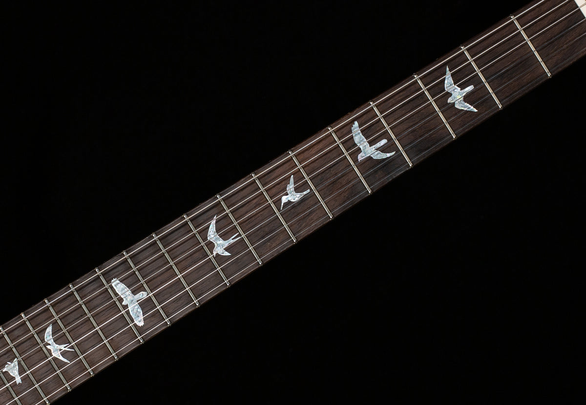 PRS Willcutt Exclusive Wood Library Modern Eagle V Fire Red/Gray Black Fade Quilted Maple 10 Top (210)