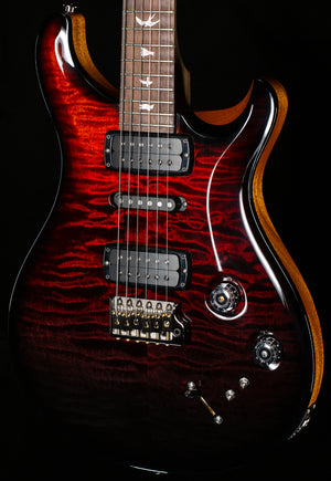 PRS Willcutt Exclusive Wood Library Modern Eagle V Fire Red/Gray Black Fade Quilted Maple 10 Top (215)