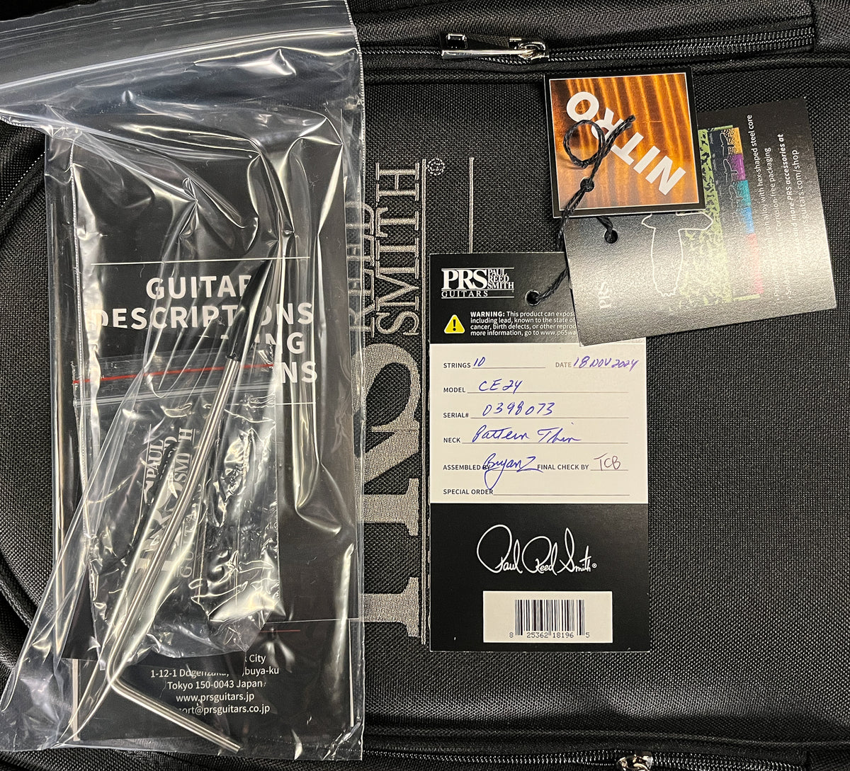 PRS CE 24 Willcutt Exclusive Run Faded Gray Black Blue Burst w/ Blue Back (073)