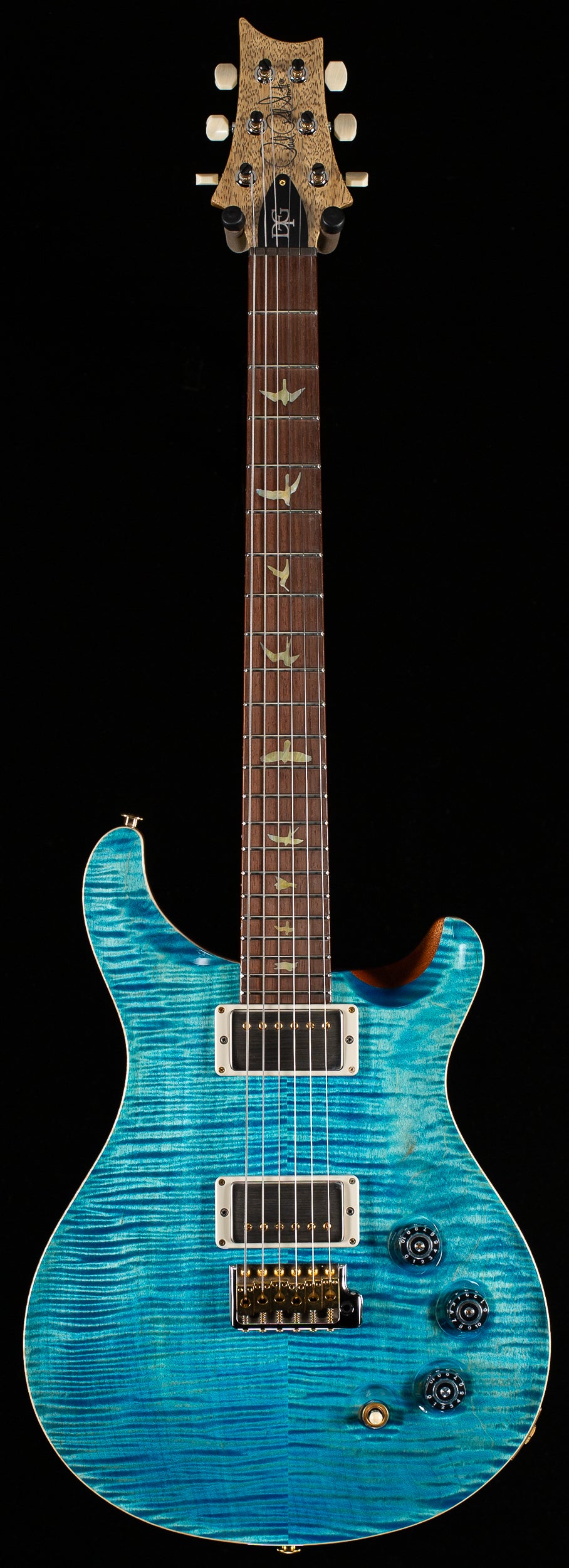 PRS Wood Library Willcutt Exclusive DGT Korina Neck Aquableux 10 Top (279)