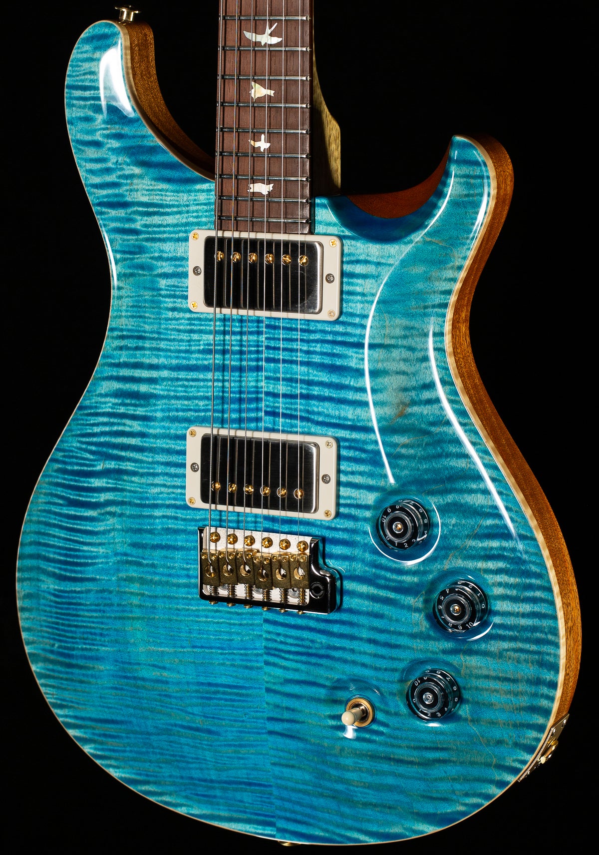 PRS Wood Library Willcutt Exclusive DGT Korina Neck Aquableux 10 Top (279)