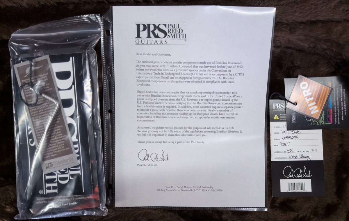 PRS Wood Library Willcutt Exclusive DGT Korina Neck Aquableux 10 Top (279)