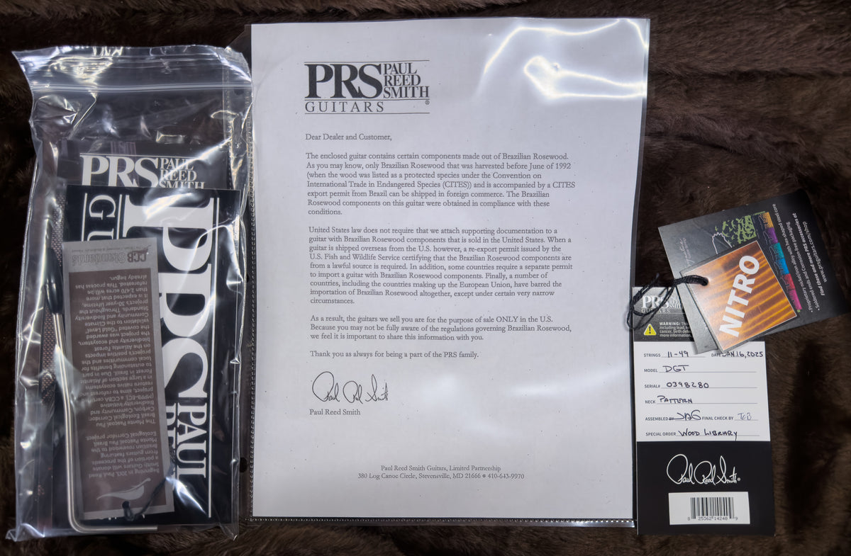 PRS Wood Library Willcutt Exclusive DGT Korina Neck Orange Tiger 10 Top (280)