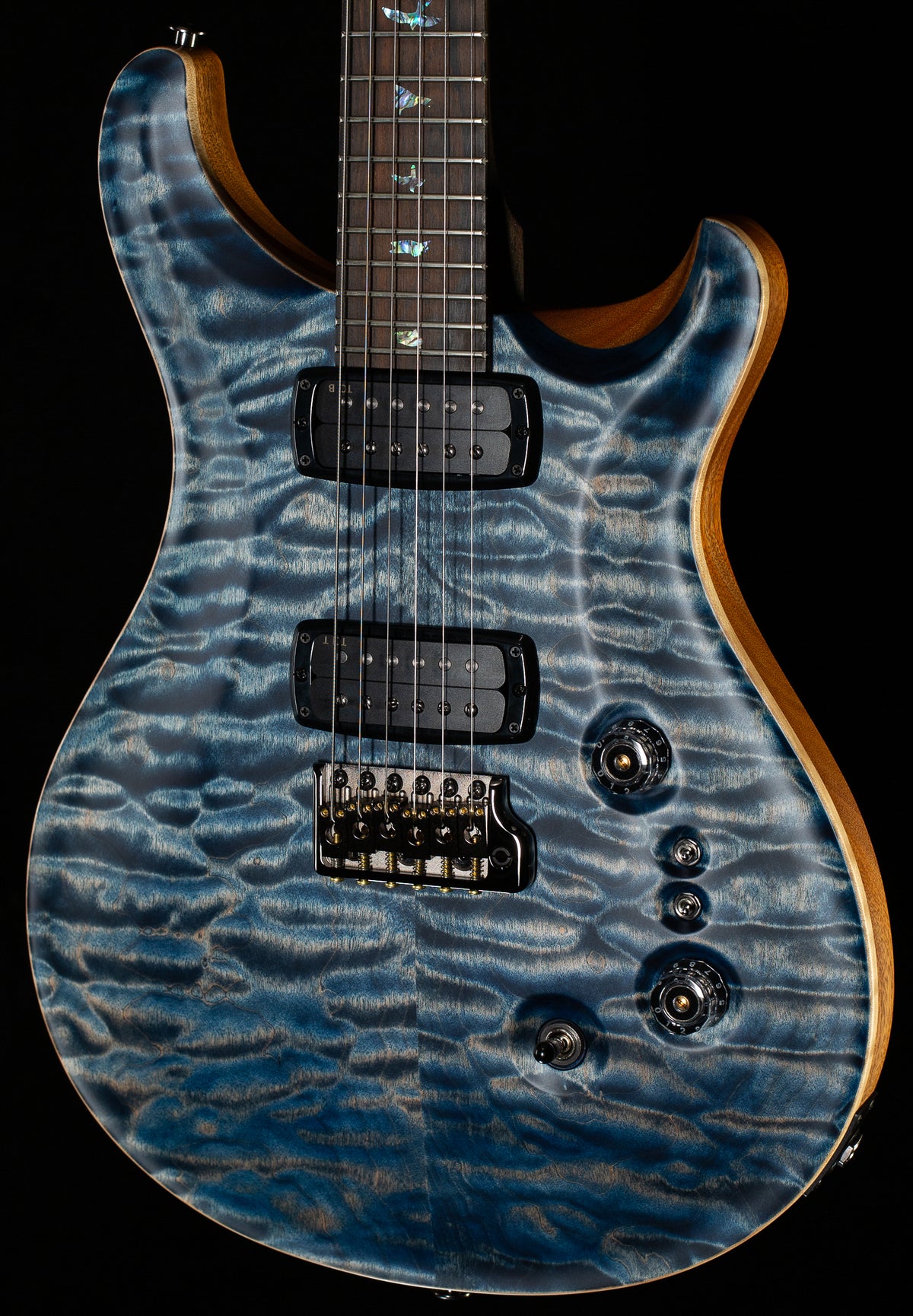 PRS Wood Library Willcutt Exclusive Custom 24-08 Rosewood Neck Faded Whale Blue Quilt 10 Top Satin Finish (627)