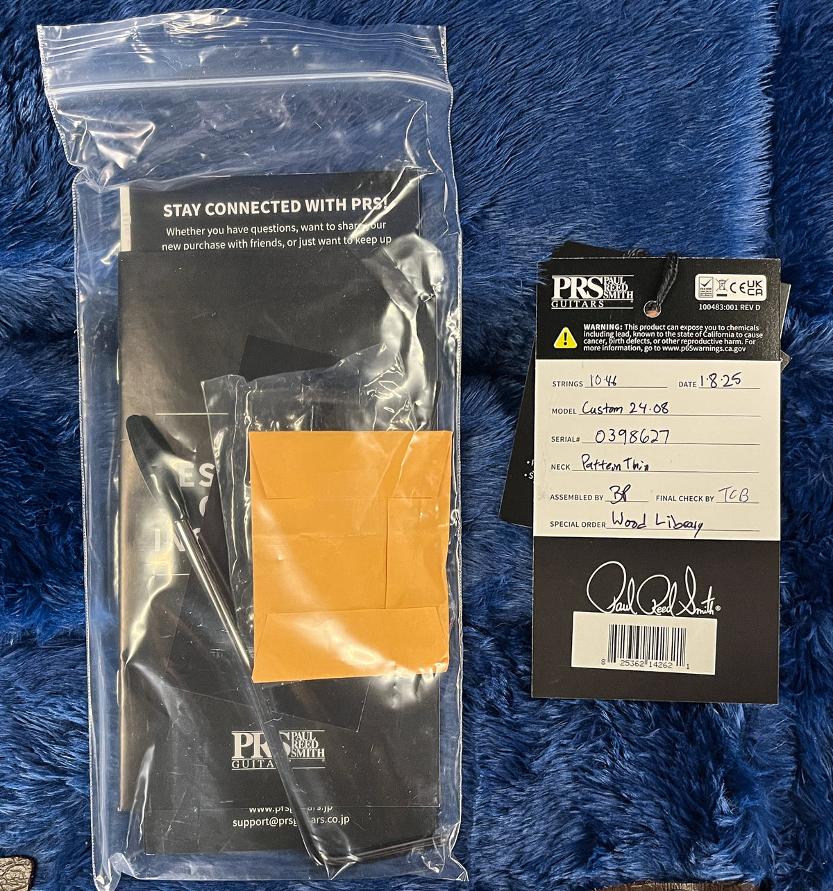 PRS Wood Library Willcutt Exclusive Custom 24-08 Rosewood Neck Faded Whale Blue Quilt 10 Top Satin Finish (627)