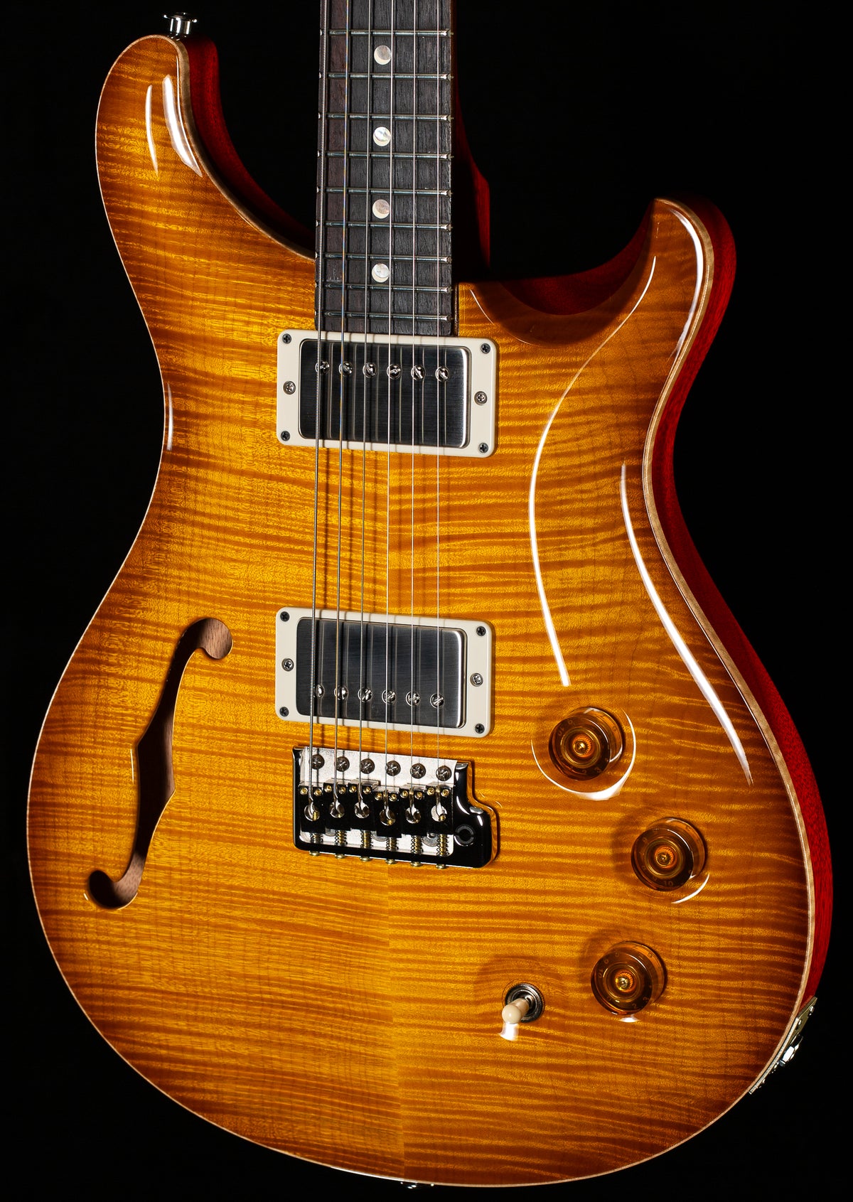 PRS DGT David Grissom Semi-Hollow Limited McCarty Sunburst Artist Top (146)