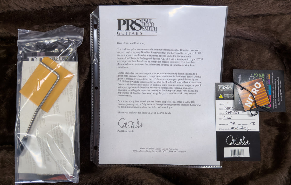 PRS Wood Library Willcutt Exclusive DGT Korina Neck Santana Yellow 10 Top (529)