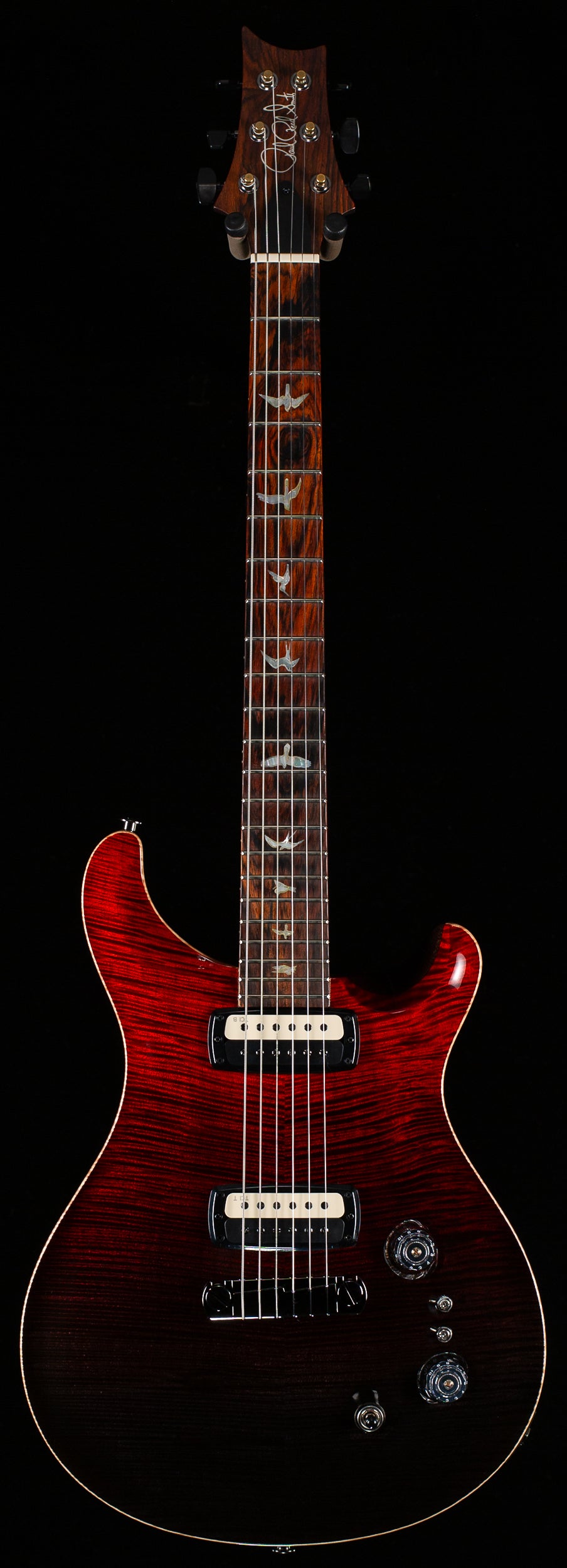 PRS Wood Library Willcutt Exclusive Paul&#39;s Guitar Fire Red to Gray Black Fade 10 Top Rosewood Neck (532)