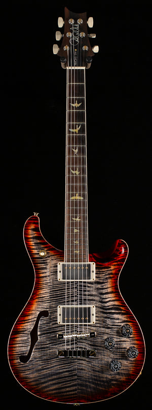 PRS Wood Library Willcutt Exclusive Semi-Hollow McCarty 594 Brazilian Rosewood Charcoal Cherry Burst 10 Top (568)