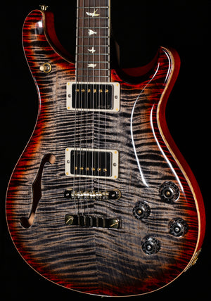 PRS Wood Library Willcutt Exclusive Semi-Hollow McCarty 594 Brazilian Rosewood Charcoal Cherry Burst 10 Top (568)