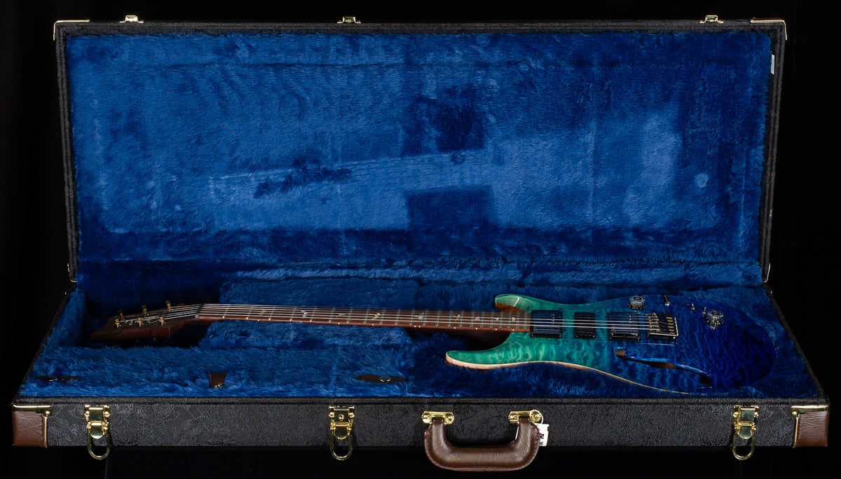 PRS Wood Library Willcutt Exclusive Special Semi-Hollow Brazilian Quilt 10 Top Blue Fade (516)