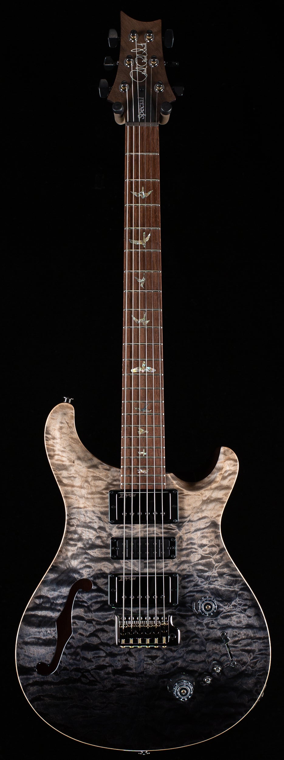 PRS Wood Library Willcutt Exclusive Special Semi-Hollow Brazilian Quilt 10 Top Grey Black Fade (519)