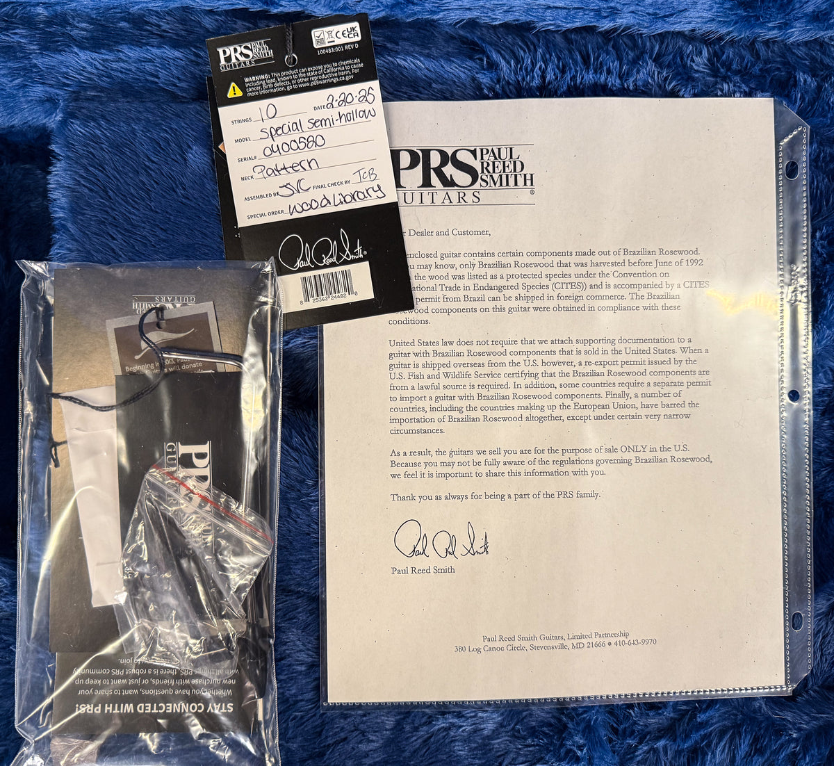 PRS Wood Library Willcutt Exclusive Special Semi-Hollow Brazilian Quilt 10 Top Grey Black Fade (520)