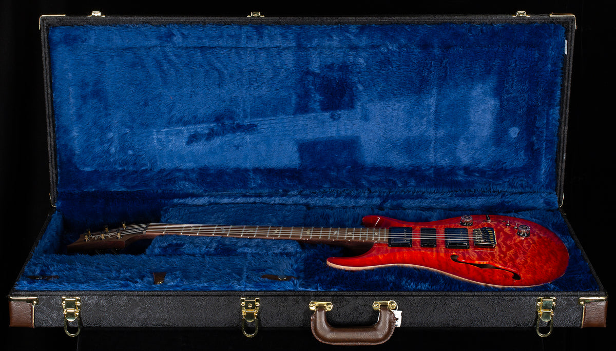 PRS Wood Library Willcutt Exclusive Special Semi-Hollow Brazilian Quilt 10 Top Blood Orange (523)