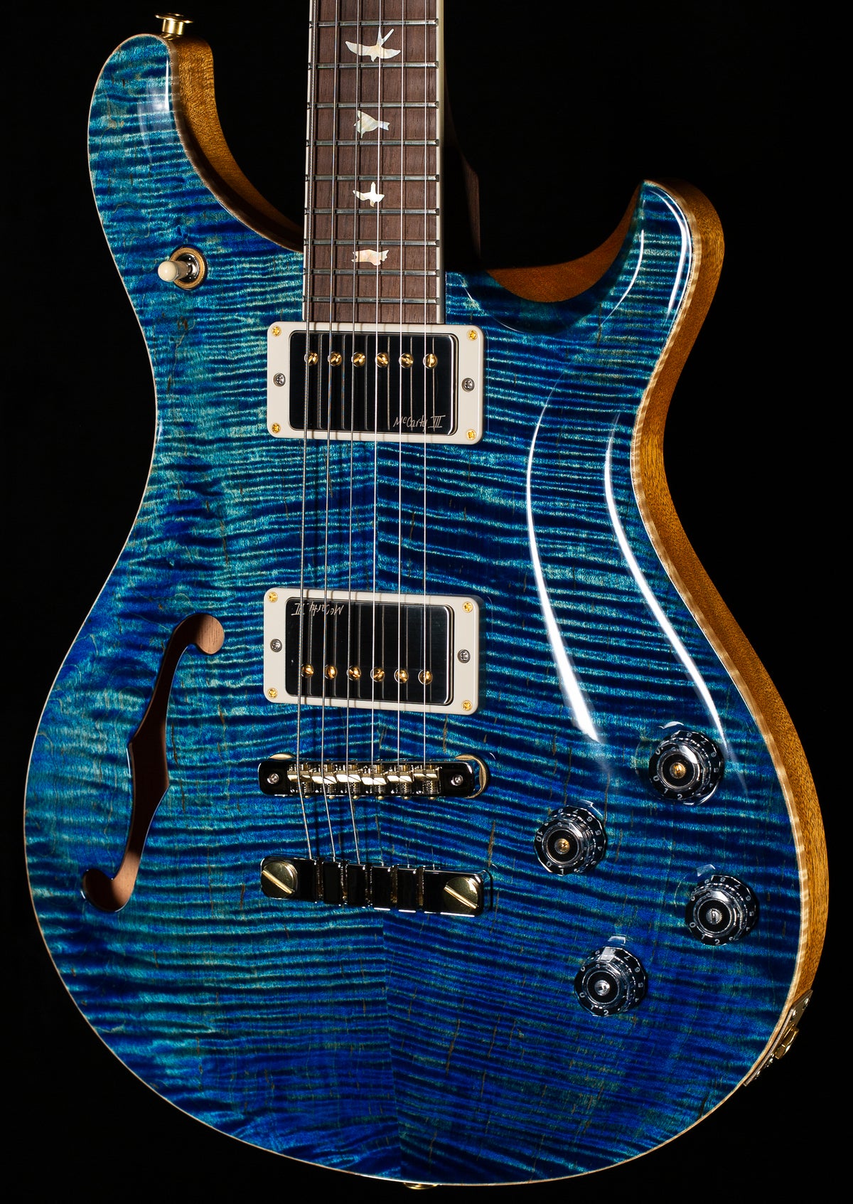 PRS Wood Library Willcutt Exclusive Semi-Hollow McCarty 594 Brazilian River Blue 10 Top (921)
