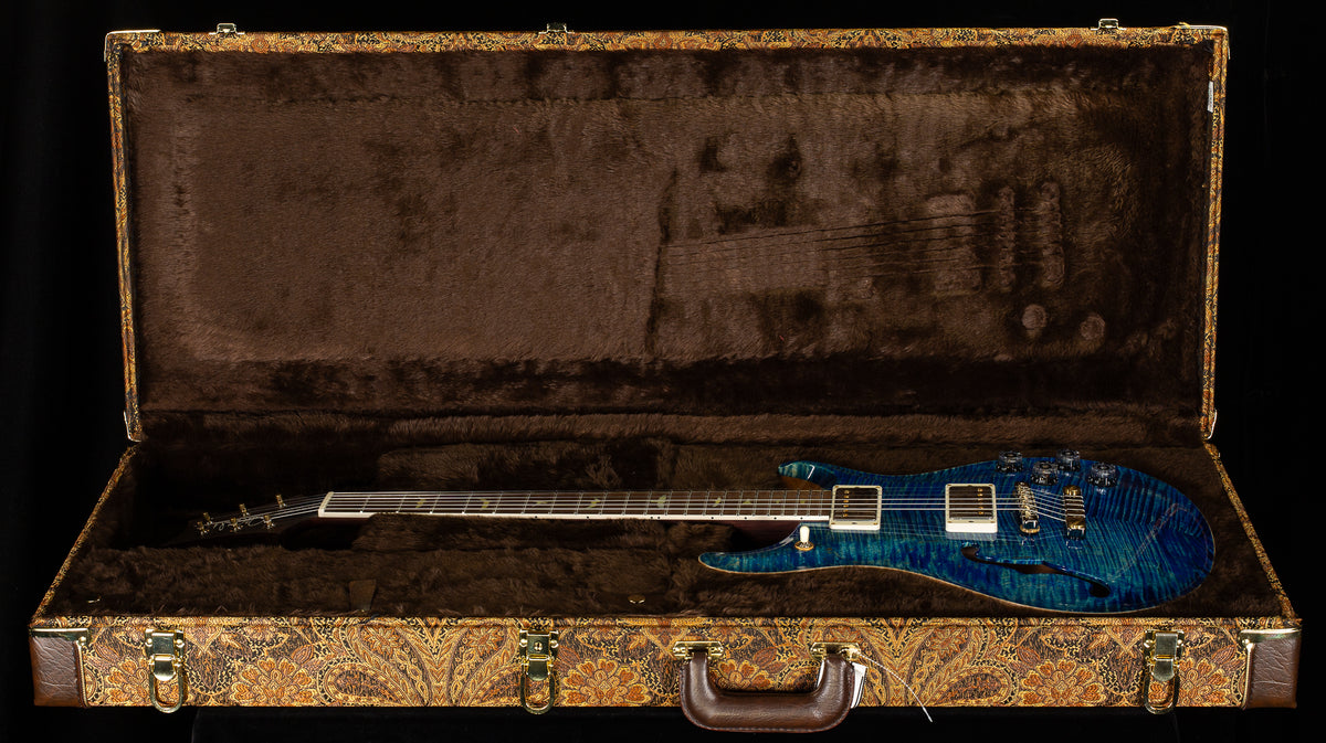 PRS Wood Library Willcutt Exclusive Semi-Hollow McCarty 594 Brazilian River Blue 10 Top (921)