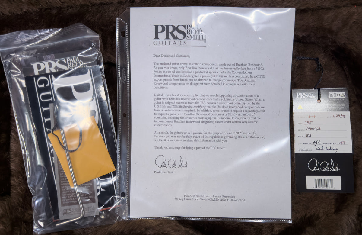 PRS Wood Library Willcutt Exclusive DGT Korina Neck Jade 10 Top (928)