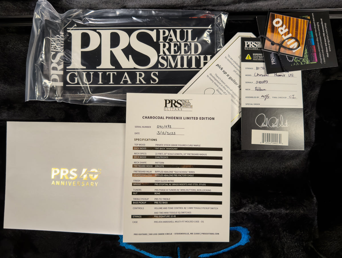 PRS Charcoal Phoenix Flame Private Stock Top (693)