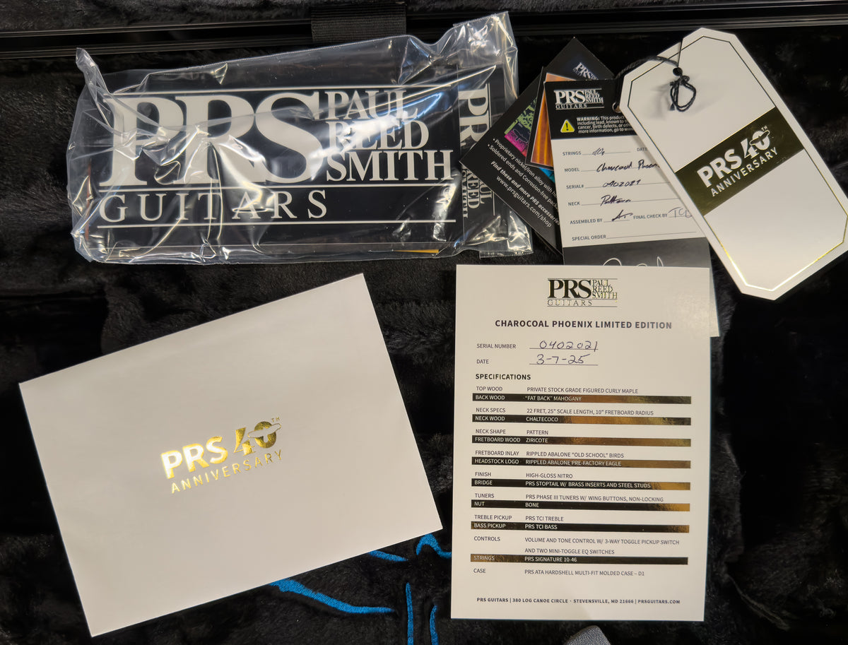 PRS Charcoal Phoenix Flame Private Stock Top (021)