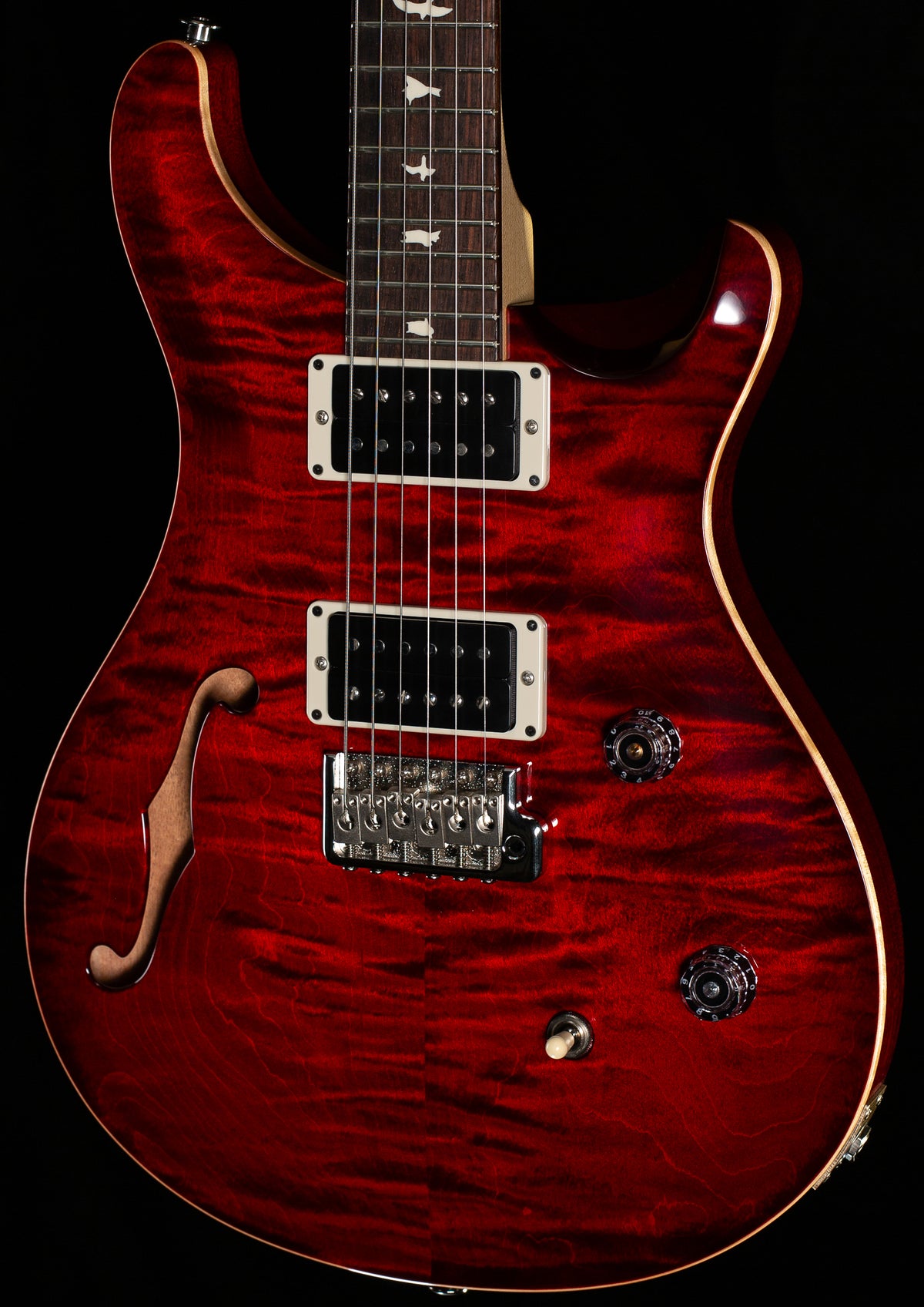 PRS CE 24 Semi-hollow Fire Red Burst (669)